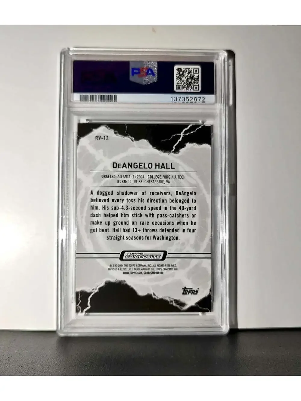DeAngelo Hall 2023 Topps Resurgence Voltaic 29/50 Gold Power Surge PSA 10 Gem